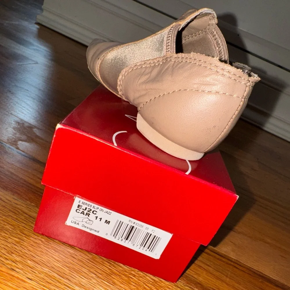 Capezio Kids Pink Tan Jazz Shoes